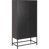 Napa Metal Storage Cabinet With 2 Doors In Matt Black