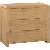 Camber Wooden Chest Of 3 Drawers In Waxed Oak