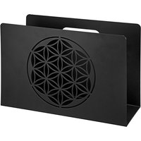 Brooklyn Metal Flower Of Life Magazine Rack In Black