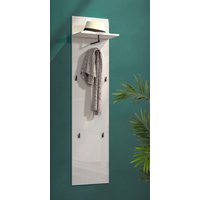 Maestro High Gloss Coat Rack With Shelf And Hooks In White