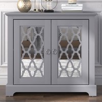 Herceg Wooden Storage Cabinet With 2 Doors In Grey