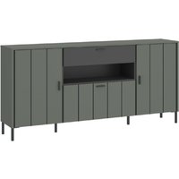 Arthur Wooden Sideboard With 2 Doors 1 Drawer In Green Grey
