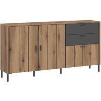 Arthur Wooden Sideboard With 2 Doors 2 Drawers In Grey Oak