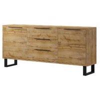 Hamburg Wooden Sideboard With 2 Doors 3 Drawers In Wotan Oak
