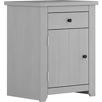 Havanan Wooden Bedside Cabinet With 1 Door 1 Drawer - Grey