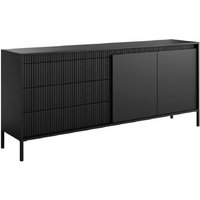 Shawnee Wooden Large Sideboard With 2 Doors 3 Drawers In Black
