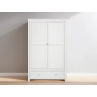 LPD Ives White 2 Door 1 Drawer Wardrobe
