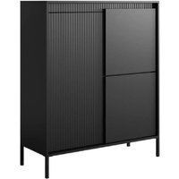 Shawnee Wooden Storage Cabinet With 3 Doors In Black