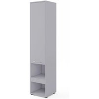 Cadott Wooden Storage Cabinet Tall With 1 Door In Matt Grey