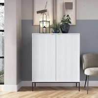 Napa Wooden Storage Cabinet With 2 Doors In Matt White