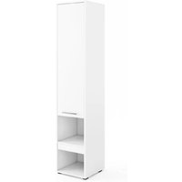 Cadott Wooden Storage Cabinet Tall With 1 Door In Matt White