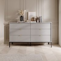 Napa Wooden Chest Of 6 Drawers In Matt Grey