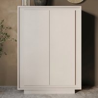 Skokie Wooden Highboard With 2 Doors In Cashmere