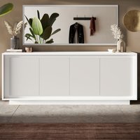 Skokie Wooden Sideboard With 4 Doors In Matt White