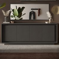 Skokie Wooden Sideboard With 4 Doors In Lava