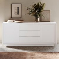 Skokie Wooden Sideboard 2 Doors 3 Drawers In Matt White