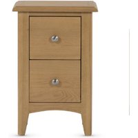Kamiah Wooden Bedside Cabinet With 2 Drawers In Oak