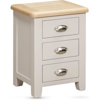 Waldorf Wooden Bedside Cabinet With 3 Drawers In Oak And White