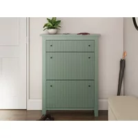 GFW Garrucha Deluxe Green 2 Door 1 Drawer Shoe Cabinet