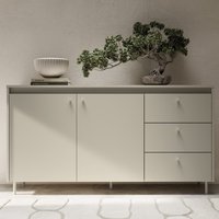 Truckee Wooden Sideboard With 2 Doors 3 Drawers In Cashmere