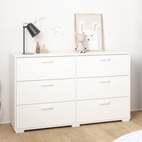 Sayreville Wooden Chest Of 6 Drawers In White