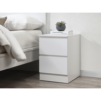Birlea Oslo 2 Drawer Bedside White Bedside Chest