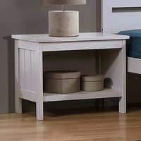 Adkins Wooden Bedside Cabinet In Grey