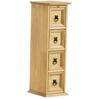 Carlen Wooden Storage Cabinet In Distressed Oak