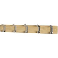 Fillmore Metal Wall Hung Coat Rack With 5 Hook In Oak