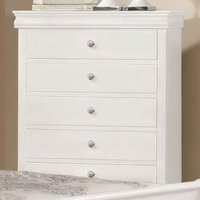 Hearne Wooden Chest Of 5 Drawers In White