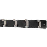 Fillmore Metal Wall Hung Coat Rack With 4 Hook In Black