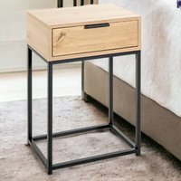 Kodiak Samll Wooden Bedside Cabinet With 1 Drawer In Oak