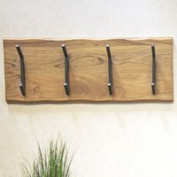 Ozark Wooden Coat Rack With 4 Black Hook In Oak