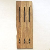Ozark Wooden Coat Rack With 6 Black Hook In Oak