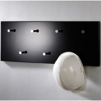 Berwyn Wooden Coat Rack In Black And Chrome
