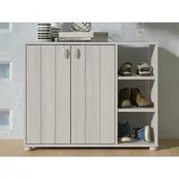GFW Bideford Grey 2 Door Compact Shoe Cabinet