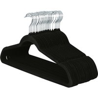 Non-Slip Velvet Hangers - 45cm - Pack of 25 - Black