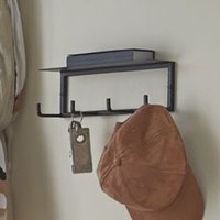 Sandy Steel Coat Rack With 3 Hooks In Black