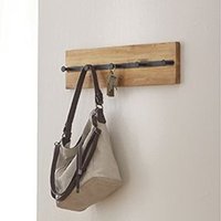 Eagle Wooden Coat Rack With 5 Hooks In Oiled Oak