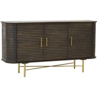 Stowe Wooden Storage Cabinet With 3 Doors In Brown