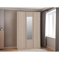 Seconique Paris Smoked Ash 3 Door Mirrored Wardrobe