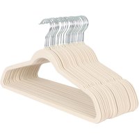 Non-Slip Velvet Hangers - 45cm - Pack of 25 - Ivory