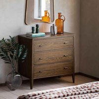 Cary Wooden Chest Of 3 Drawers In Walnut
