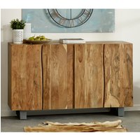 Catila Live Edge Wooden Sideboard In Oak With 4 Doors