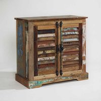 Coburg Wooden Compact Sideboard In Reclaimed Wood