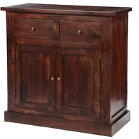 Tristo Wooden Compact Sideboard In Dark Mango With 2 Doors