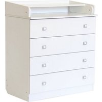 Braize Wooden 4 Drawers Chest With Changing Top In White