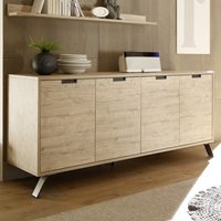 Heyford Wooden Sideboard With 4 Doors In Sherwood Oak