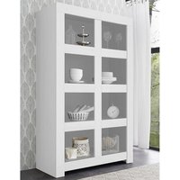 Ferndale Wooden Bookcase With 8 Open Compartments In Matt White