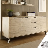 Heyford Wooden Sideboard 3 Doors 3 Drawers In Sherwood Oak